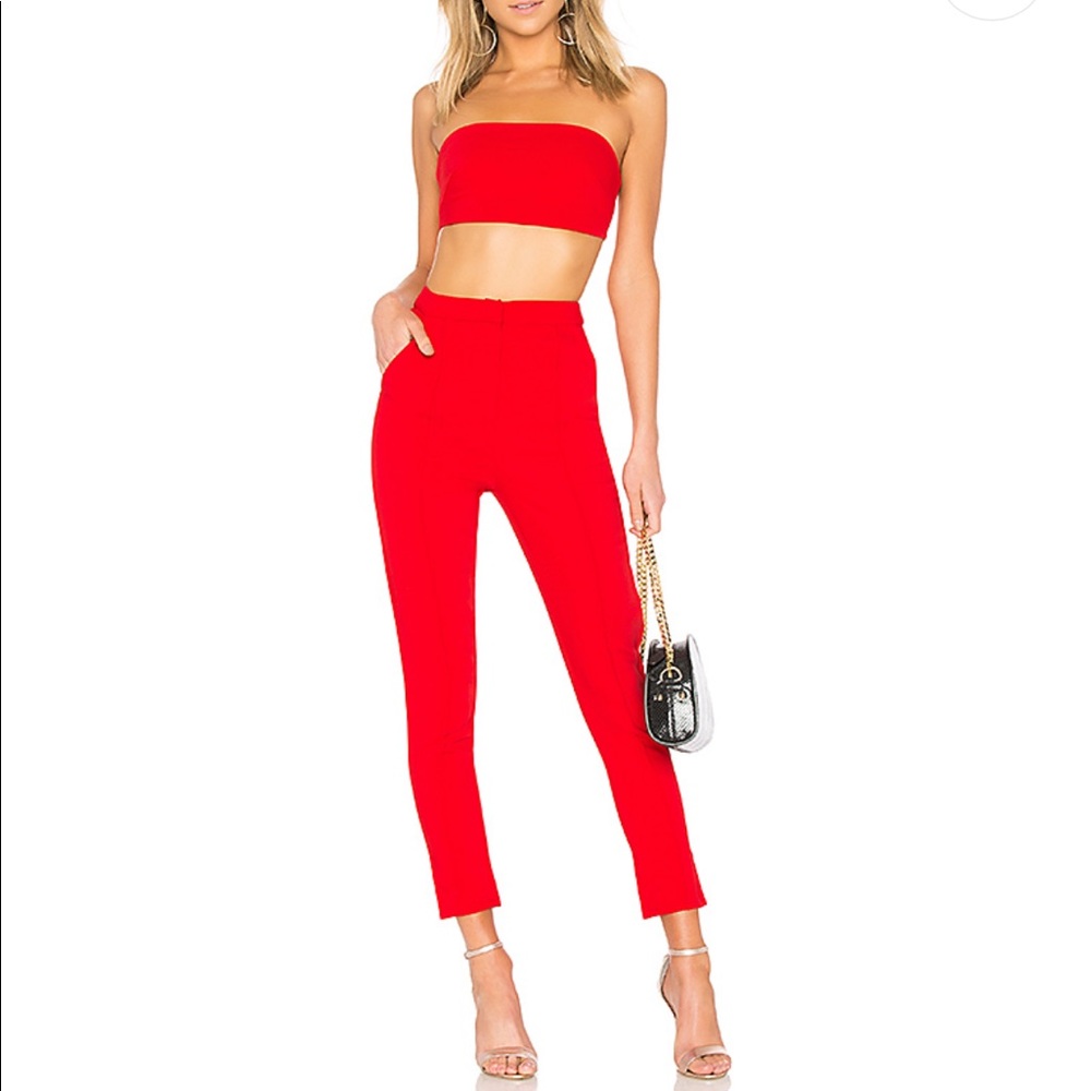 Remy Bandeau Pant Set in Red